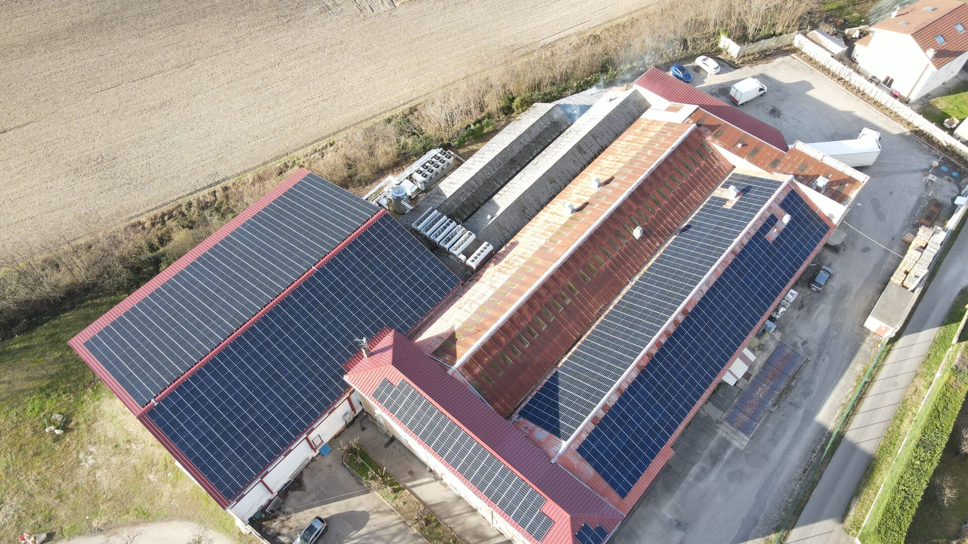 Installation photovoltaïque sur un abattoir